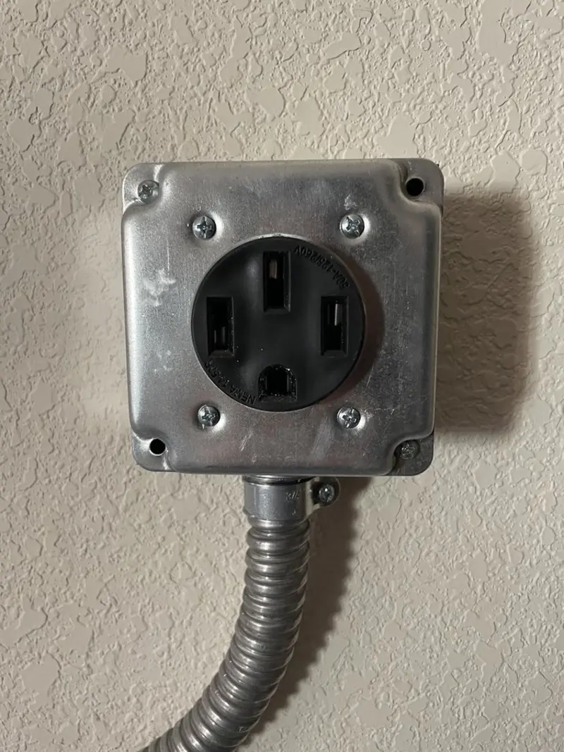 NEMA 14-50 outlet installed for Electrical Panel Upgrade in Peach Bottom